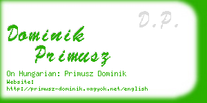 dominik primusz business card